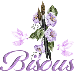 Gif animé bisous fleurs